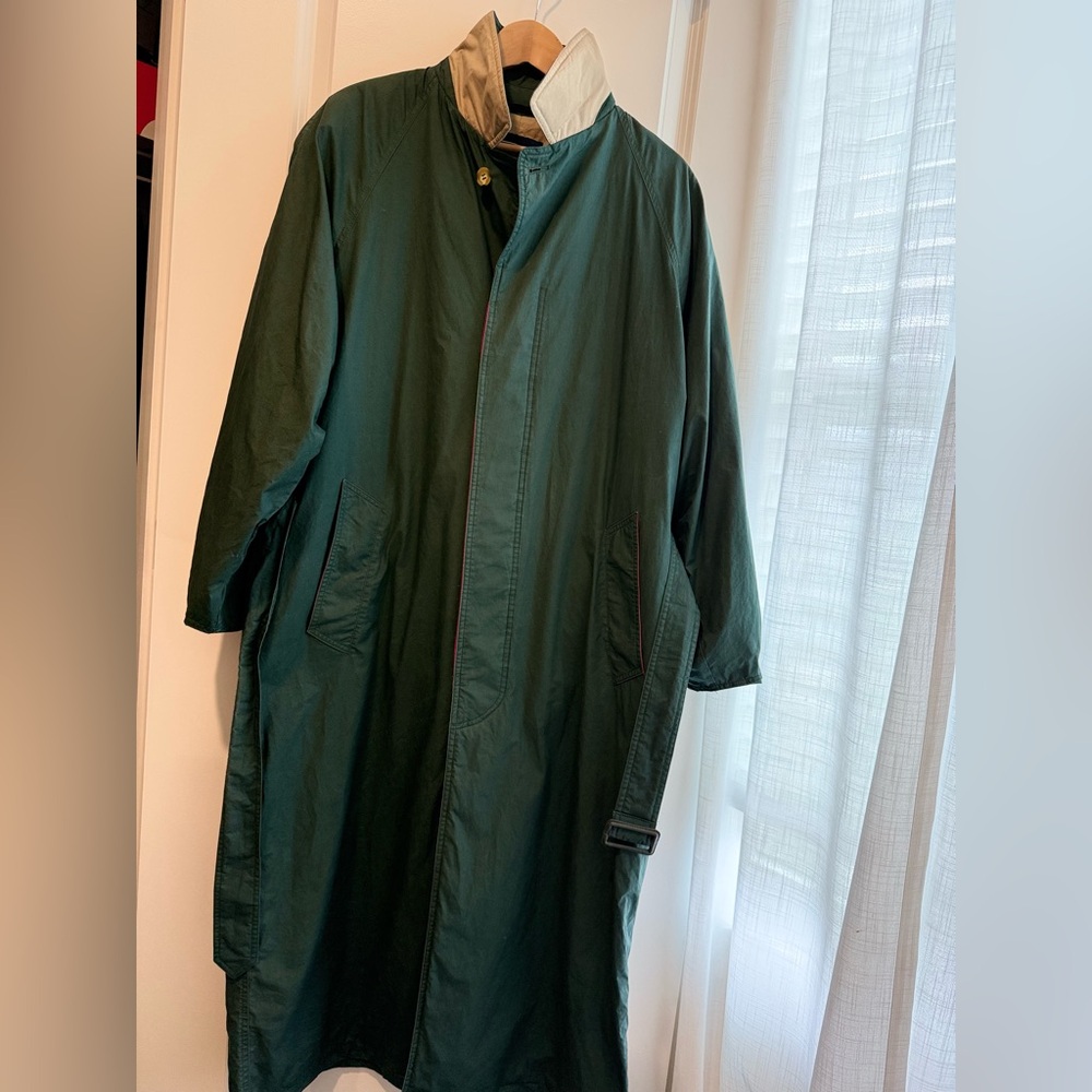 Vintage Men's Lands End Hunter Green Coat- Large